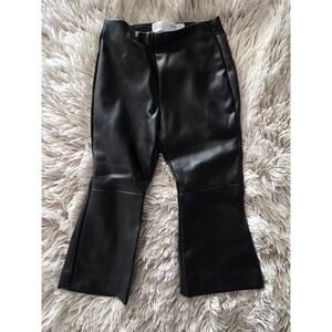 Zara Baby Girl Faux Leather Flare Pants Soft Lining Side Zip 18-24 Months